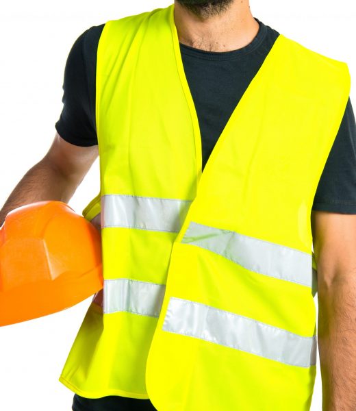 Workman over white background